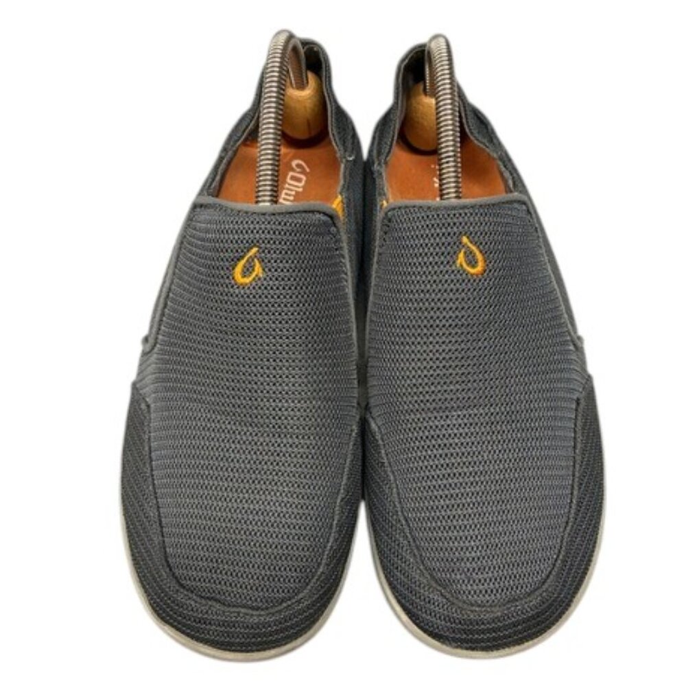 OluKai Slip On Shoes Men’s 8.5 Gray‎ Mesh Casual Comfort Walking Lightweight